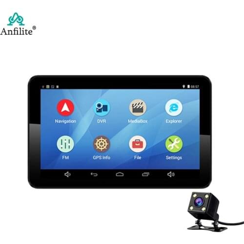 Anfilite H55 Android car GPS Navigator Quad Core 16GB 7 inch dash cam 1080P video Recorder Registrar with free Europe maps