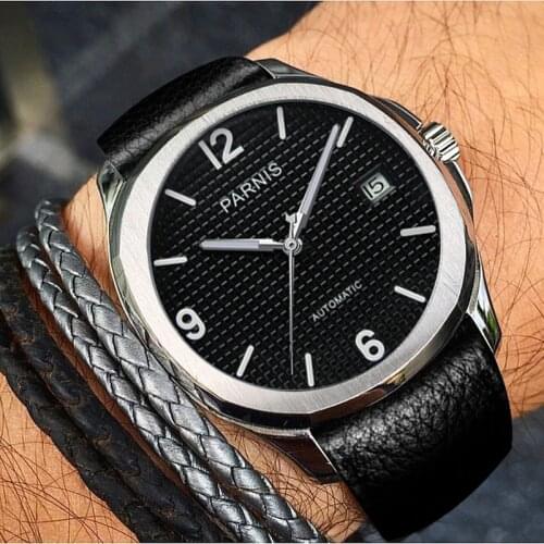 Parnis Automatic Watch Minimalist Watch Men Wrist Watch 2019 Miyota Sapphire Crystal Mechanical Watches relogio masculino Gift