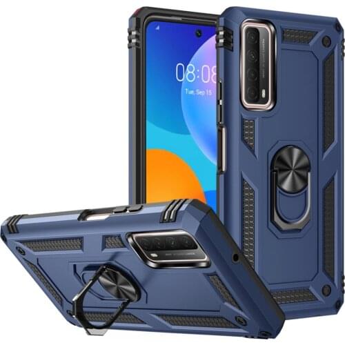 Case on for Huawei P Smart 2021 Case Huawei Smart 2021 Armor Rugged Military Shockproof Magnetic Stand Hard Cover