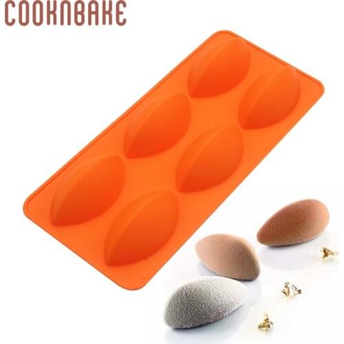 COOKNBAKE Silicone Cake Mold Rugby Candy Chocolate Molds Oval Handmade Soap Mould Dessert Pastry Pudding Cake Decoration Tool