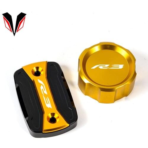 For Yamaha YZF R3 YZF-R3 2015 -2019 2020 Motorcycle Aluminum Front Rear brake Fluid Cylinder Master Reservoir Cover Cap