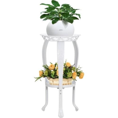 2 Tiers Plant Stand for Flowers Floating Shelf Plant Pot Stand Indoor Garden Plant Holder Shelves for Living Room Balcony Decor