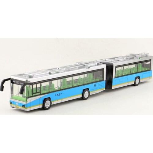 Kaiwei MeiSheng Alloy 103 Road Double Articulated Bus Bus Toy Model Sound and Light with Display Box toys for children
