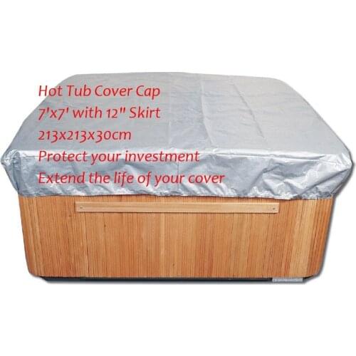 Hot tub cover cap 215x215x300 mm84.6" x 84.6". x 12 in. prevent snow, rain and dust, ,can customize spa, swim spa cover bag