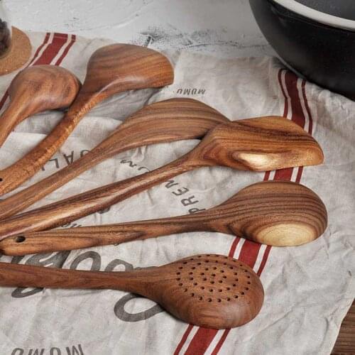 Kitchen Cooking Wooden Shovel Wooden Spoon Colander Shovel Cooking Tool Wooden Kitchen Utensils