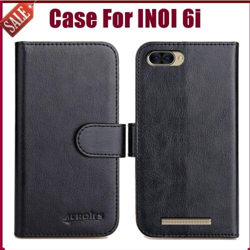 Hot! INOI 6i Case 5.5" 6 Colors Flip Soft Leather Phone Wallet Cover For INOI 6i Case Stand Function Credit Card Slots