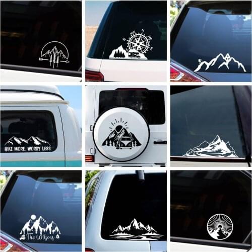 Hot Sale Mountain Car Sticker Fashion Vinyl Decal For Car Door Window Decoration Car Accessories