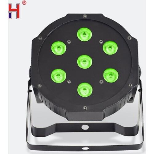 7X10W LED Par Light RGBW 4in1 Flat DMX Control Disco Lights Professional Dj Equipment Stage Lighting
