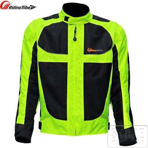 Motorbike reflective Night clothes jacket Motorcycle protective gear pads jackets Riding racing summer pants clothing
