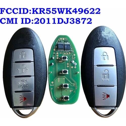 New Keyless Fob Smart Key Prox For Nissan Altima Maxima Murano 07-14 KR55WK48903 KR55WK49622 Car Smart Remote Key 315Mhz