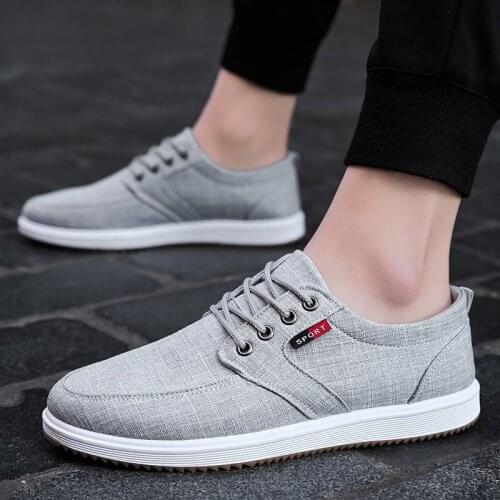 Four Seasons New Mens Canvas Shoes Breathable Lacing Fashion Shallow Mouth Wild Comfortable High Quality Casual Shoes B25-35