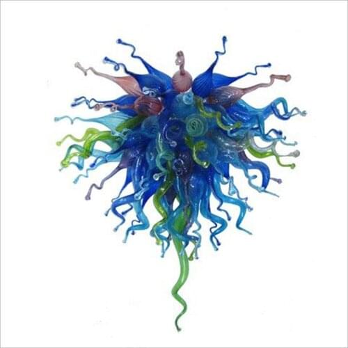 Simple Designed Blown Glass LED Chandelier Hand Murano Glass for High Ceiling