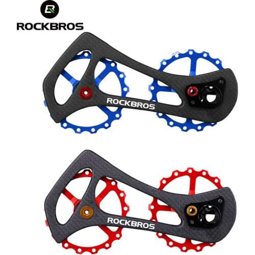 ROCKBROS 17T Bike Rear Derailleur Pulley Wheel Kit Carbon Fiber 11Speed For Shimano 6800/6870/9000/9070 Groupset Ceramic Bearing