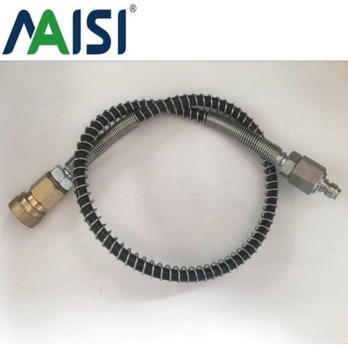 High Pressure 530mm 63Mpa PCP Pump Hose With 8mm SS 304 Female Quick Connector+Male Quick Disconnect Adaptor Female Thread M10X1