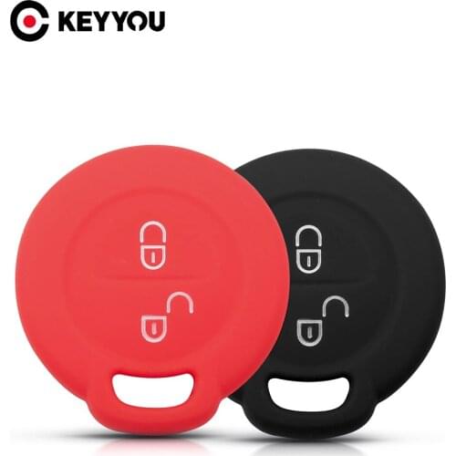 KEYYOU Silicone Car Key Skin Protective Rubber Case For Mitsubishi Colt Warior Carisma Spacestar For Benz Smart Forfour City