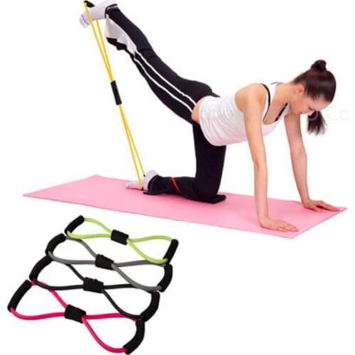 Resistance Training Bands Tube Workout Exercise Yoga 8 Type Body Building Fitness Equipment Tool New