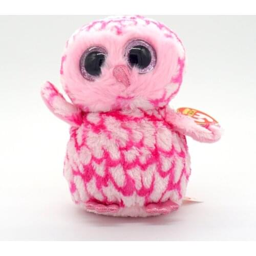 Ty Cute Doll Pink Owl Plush Toys Collectible Decorations Bedside Cabinet Ornaments Gifts For Children 15CM