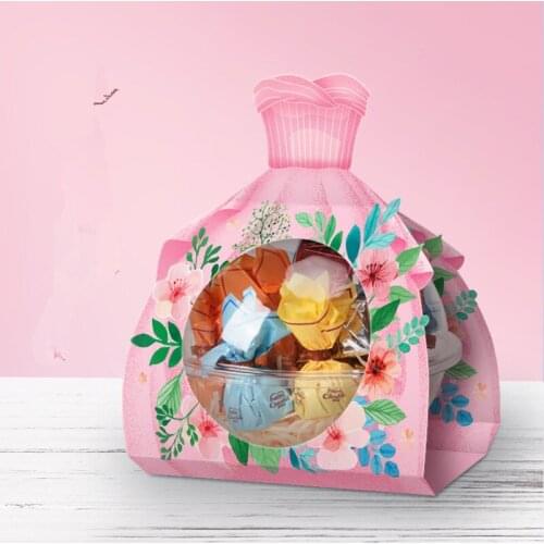 25pcs High quality PET plastic transparent ball baking packaging candy cake dessert gift box birthday wedding party favors boxes