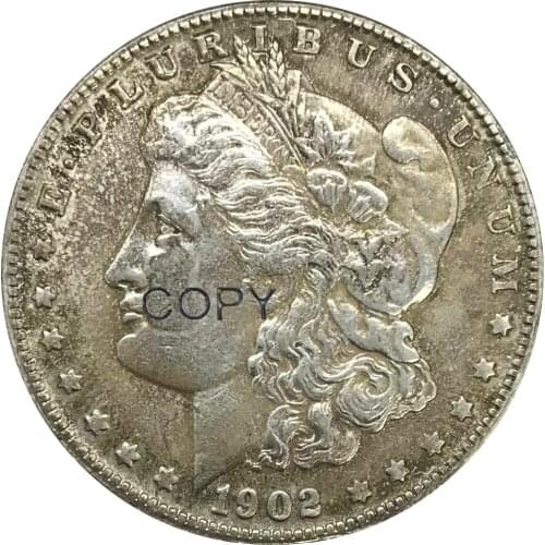 1902 United States Morgan 1 One Dollar Cupronickel Plated Silver collectibles Copy Coin