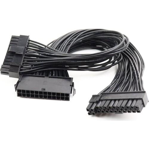 24-pin Power Supply One-to-two Extension Cord ATX Power Motherboard 24pin To 24pin/20pin Motherboard 30cm
