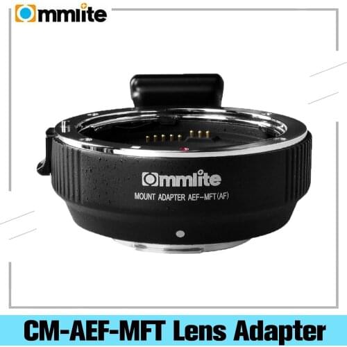 Commlite CM-AEF-MFT Electronic AF Auto-Focus Lens mount adapter EF-M4/3 for Canon EOS EF/EF-S lens to Panasonic GH3 Olympus OM-D
