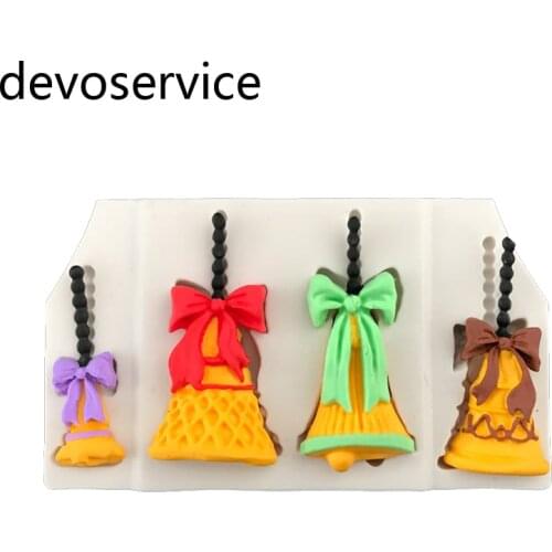 DIY Bell butterfly Silicone Fondant Mold Cake Decorating Tools Gum Paste Clay Chocolate Molds Cake Border Baking Moulds Kitchen