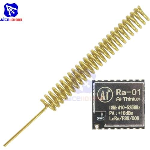 Diymore LoRa Ra-01 Wireless Module SX1278 Spread Spectrum 433MHz Serial SPI Interface Board with Antenna
