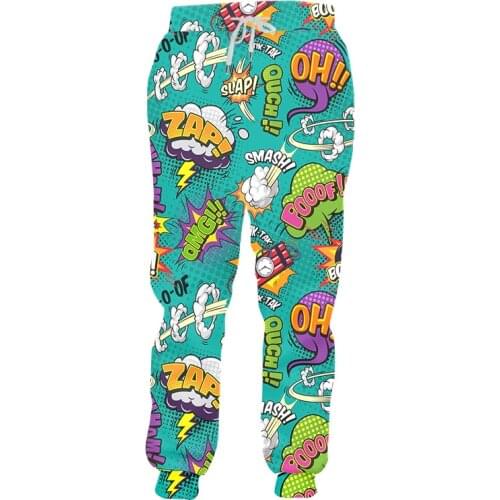 IFPD Mens Jogger Pants Casual 3d Comic Graffiti Printed Men Sports Pants Comfortable Streetwear Jogging Oversized 6XL