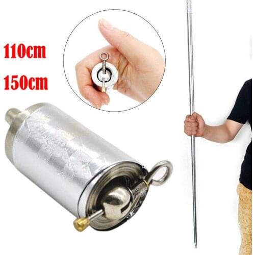 1.5m Stainless Steel Pocket Self-defense Telescopic Stick Portable Martial Arts Performance Metal Extension Poles