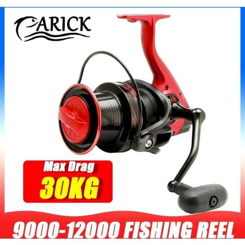 No Gaps Long Shot Trolling Fishing Reels Feeder 30KG Max Drag 14+1BB 4.0:1 Metal Spool Wheel Saltwater Sea Spinning Fishing Reel