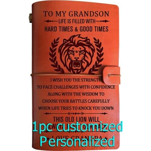 Engraved Leather journal personalized gifts to my husband BJ0188 Customized Notebook A5 Dropshipping Supplier US Store Diary