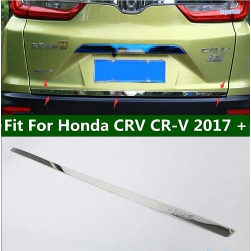 Lapetus Rear Trunk Lid Cover Tailgate Decoration Strip Trim Door Handle Molding Boot Garnish For Honda CRV CR-V 2017 2018 2019