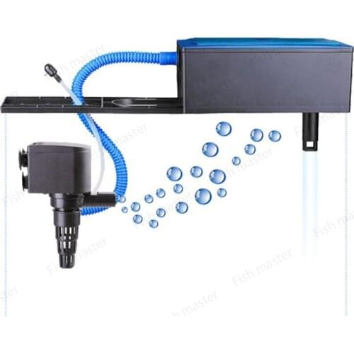 3 In 1 Multifunction Internal Aquarium Filter Fish Tank Submersible Pump Top Filter With Filtration Oxygen Water Circulation