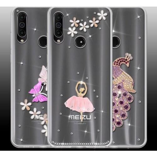 Soft Bling Case for Meizu M10 C9 Pro M5s M5C M5 M6 Note M6T M6s X8 V8 Note 8 9 16 16X 16S 18 17 Pro Diamond Case Soft Cover