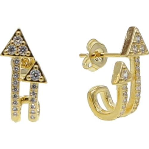 2019 New Minimalist Gold Color Arrow Stud Earrings For Women Ladies Small Stud Earrings Jewelry