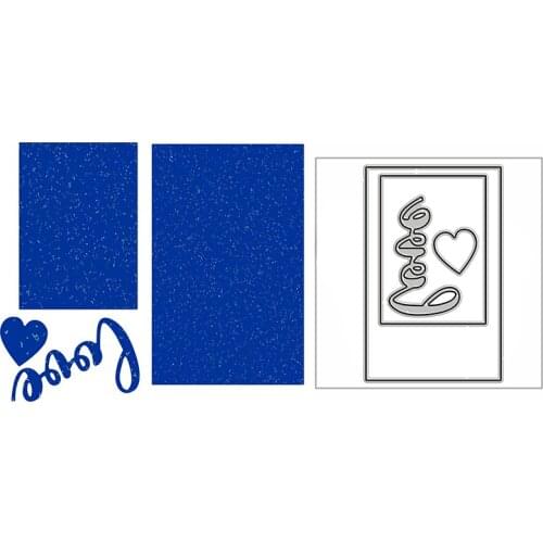 New Love Heart Rectangle Frame 2021 Metal Cutting Dies for DIY Scrapbooking and Card Making Decor Embossing Craft No Stamps Set