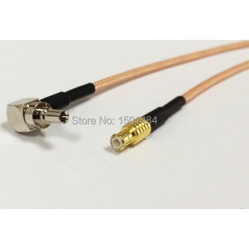 New MCX Male Plug Connector Switch CRC9 Right Angle Convertor RG316 Wholesale Fast Ship 15CM 6"Adapter
