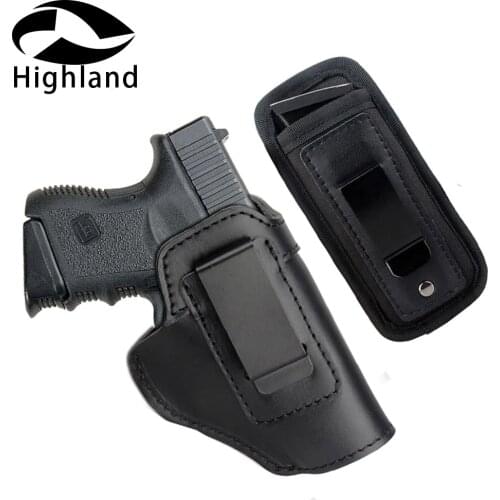 Hunting Universal Tactical Pistol Case Gun Holster Leather Concealed for Beretta 92 Glock 17 19 22 23 M&P Gun Holster