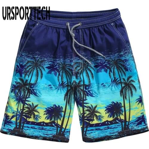 Beach Shorts Men Print Breathable Quick Dry Board shorts M-4XL Plus Size Mens Shorts Summer Swim Trunks Board Shorts For Men