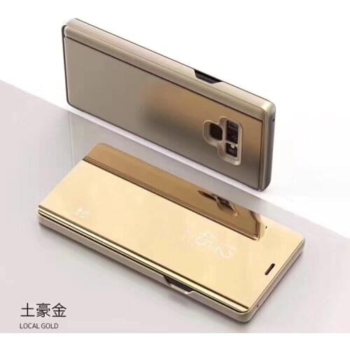 20pcs/lot Luxury Mirror Flip Cover Stand Leather+PC Cover case For Samsung A5 A6 A6PLUS A8 A8PLUS J4 J6 J8 2018 NOTE 9