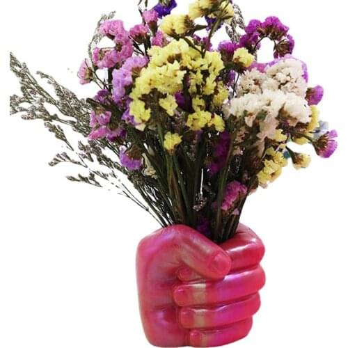 DIY Crystal Epoxy Resin Mold Creative Storage Vase Left And Right Hand Fist Pen Holder Silicone Mold