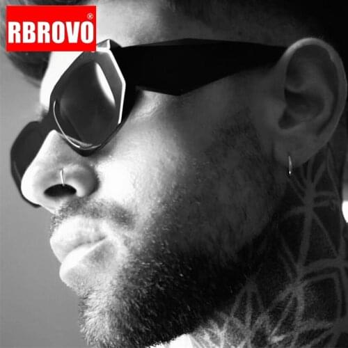 RBROVO Luxury Retro Sunglasses Men 2021 Square Glasses For Women/Men Vintage Brand Eyewear Men Oval Female Elegant Shades UV400