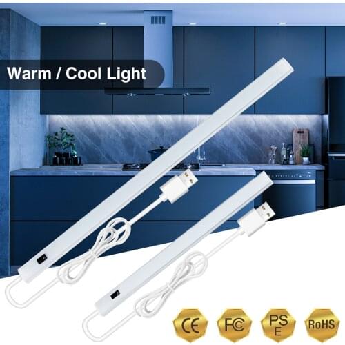 LED Induction Cabinet Light LED Closet Night Strip Light BedLamp USB Intelligent Sensor Night Light Bar For Closet Stair Kitchen