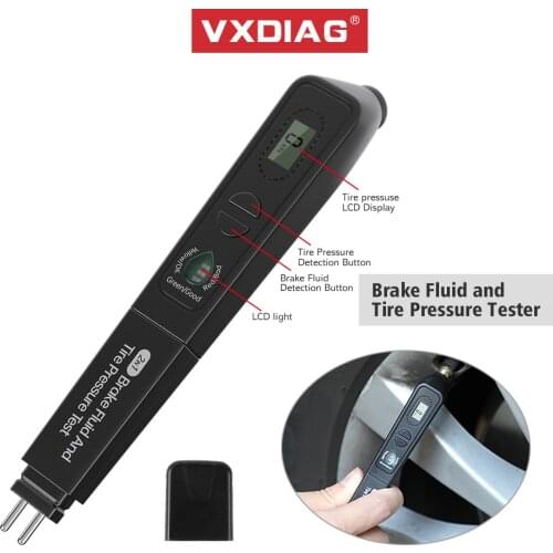 Accurate Oil Quality Tester Pen Brake fluid Tire Pressure Tester 2 IN 1 Digital Detection Probe 3 LED Diagnostic testing tool