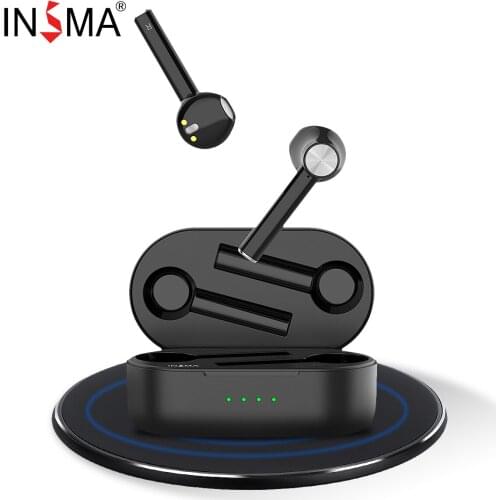 INSMA AirBuds TWS Bluetooth Earphone Wireless Headphone Stereo Headset Sport Earbuds Microphone With Charging Box For Smartphone