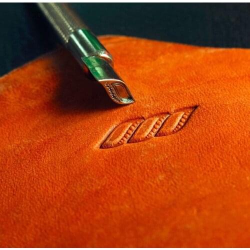 Advanced steel Geometric border Rope pattern Hand-work unique design leather working tools carving punches stamp craft tools