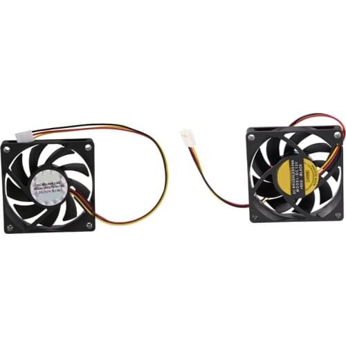70X70mm 12V 3-Pin PC Computer Case CPU DC Brushless Cooler Cooling Fan Black with Internal 12V 3 Pin CPU Fan Cooler Fan
