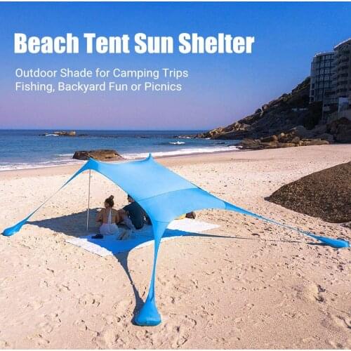 Beach Camping Awning Waterproof Sun Shelter Sunshade Outdoor Canopy Garden Patio Pool Shades Sail Awning Camping Shade Cloth