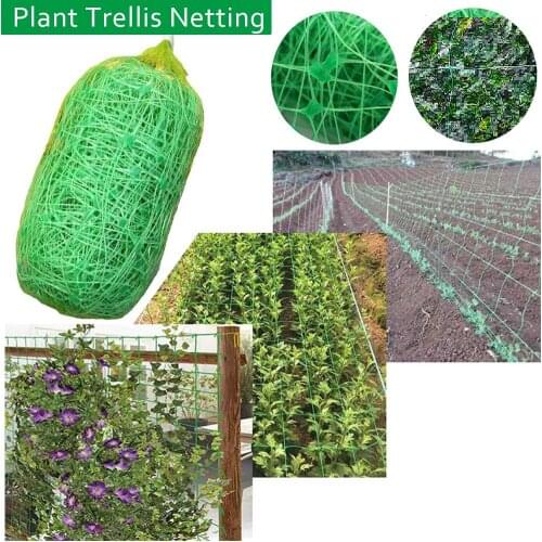 5/10m Garden Fence Green Nylon Net Vegetable Plant Trellis Netting Support Nets Bean Plant Climbing Grow Fence Anti-bird Net