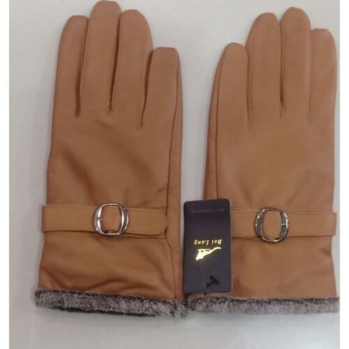 Women Gloves For 2019 Winter Wool lined Winter Real Leather Glove Warm Ladies Luxury Sheepskin Inner Gloves Black Leather Gloves